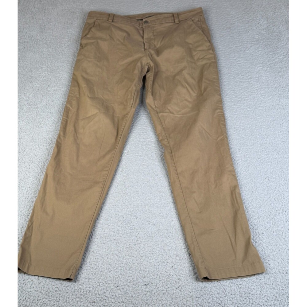 LULULEMON Commission Pant Mens 34 x 32 Khaki Chino Performance Stretch LM5440SE